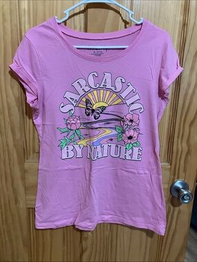 Wound Up Pink 'Sarcastic By Nature' Graphic Tee